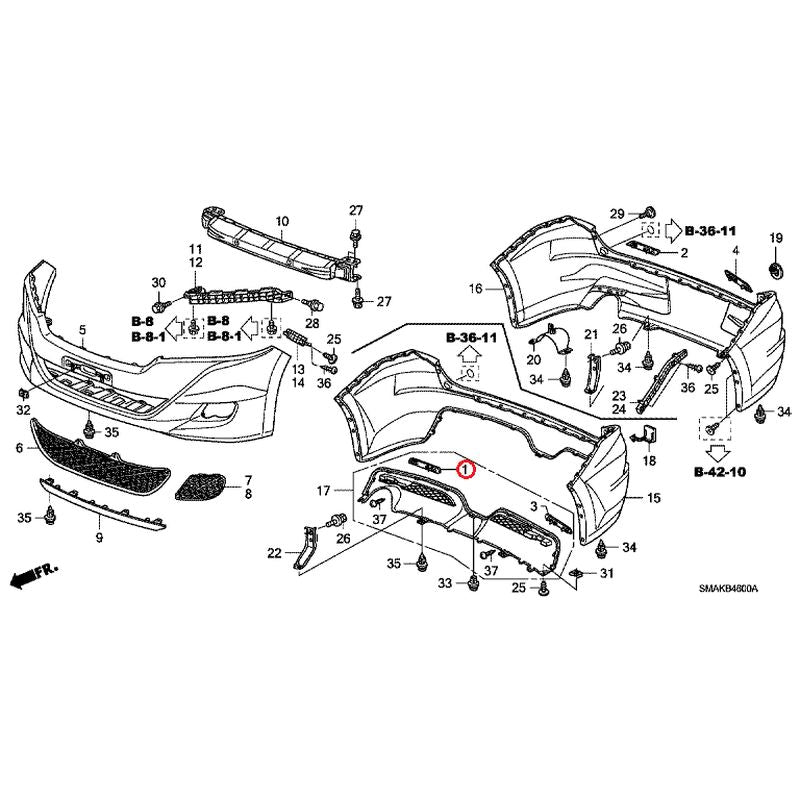[NEW] JDM HONDA STREAM RN6 2013 Bumper GENUINE OEM