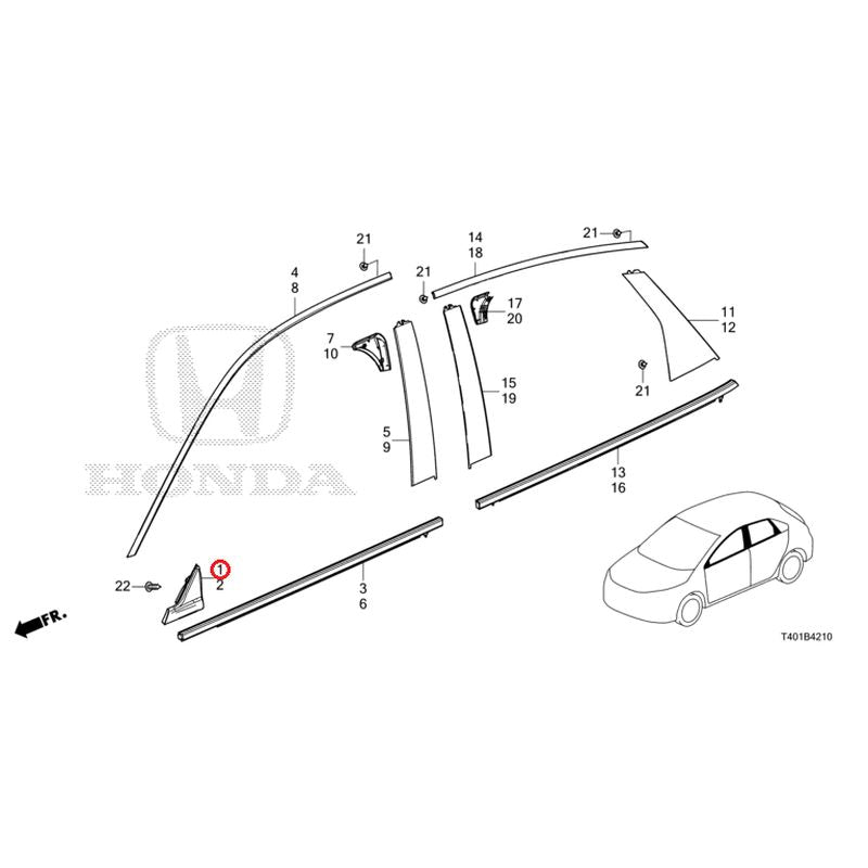 [NEW] JDM HONDA CIVIC FL1 2022 Molding GENUINE OEM