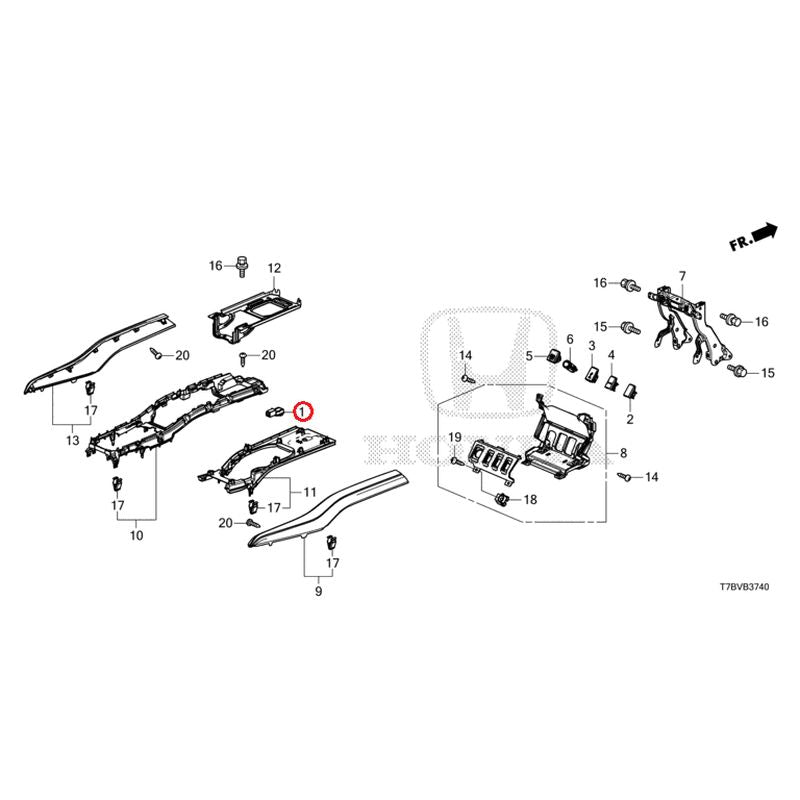 [NEW] JDM HONDA VEZEL HYBRID RU3 2020 Center Console (Upper) GENUINE OEM