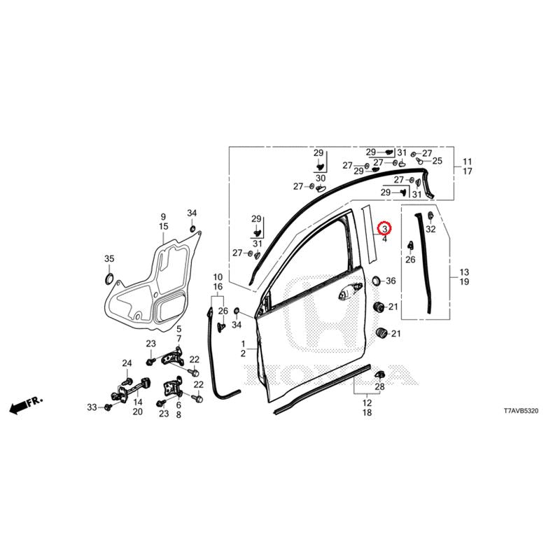 [NEW] JDM HONDA VEZEL RU1 2020 Front Door Panel GENUINE OEM