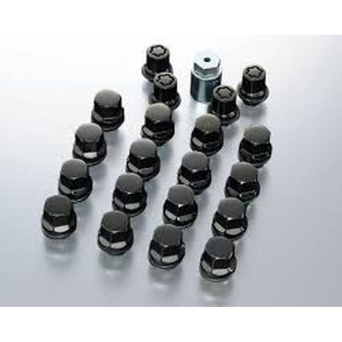 [NEW] JDM Mitsubishi OUTLANDER PHEV GN0W Black Wheel Lock Nuts Lug Nut Set OEM