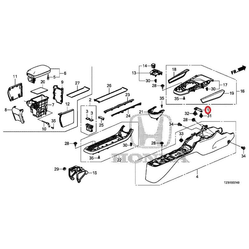 [NEW] JDM HONDA FIT e:HEV GR3 2020 Console GENUINE OEM