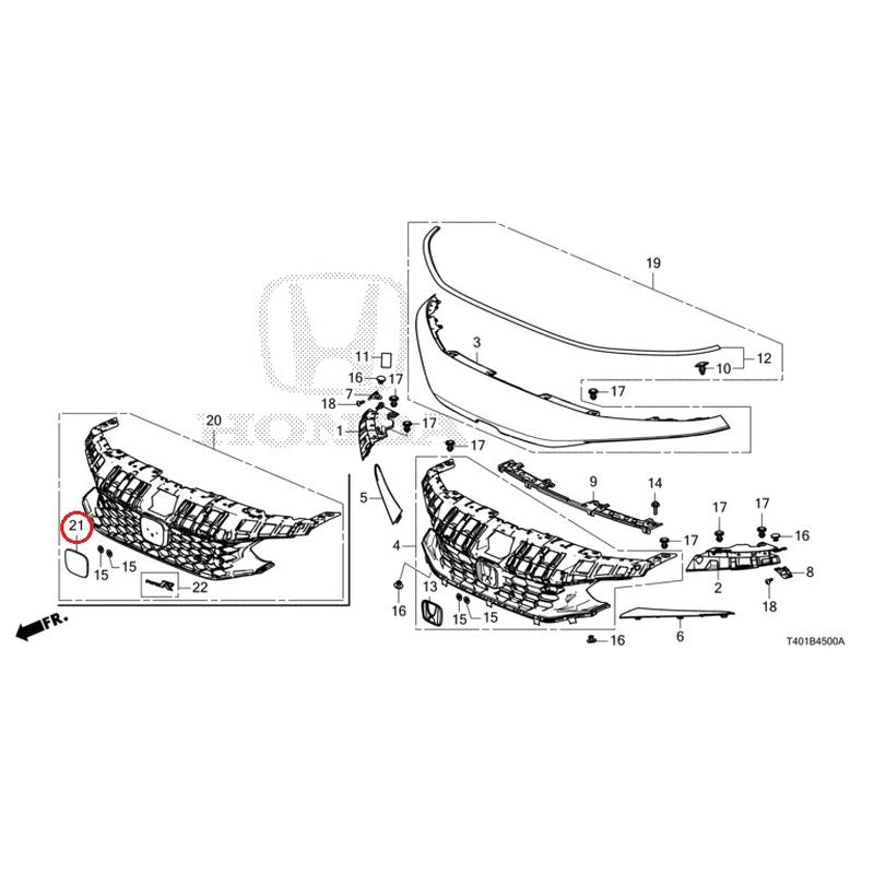 [NEW] JDM HONDA CIVIC FL5 2023 Front Grill GENUINE OEM