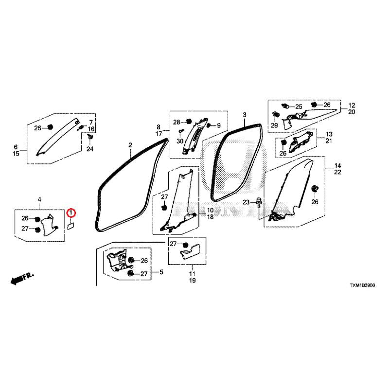 [NEW] JDM HONDA INSIGHT ZE4 2021 Pillar Garnish GENUINE OEM