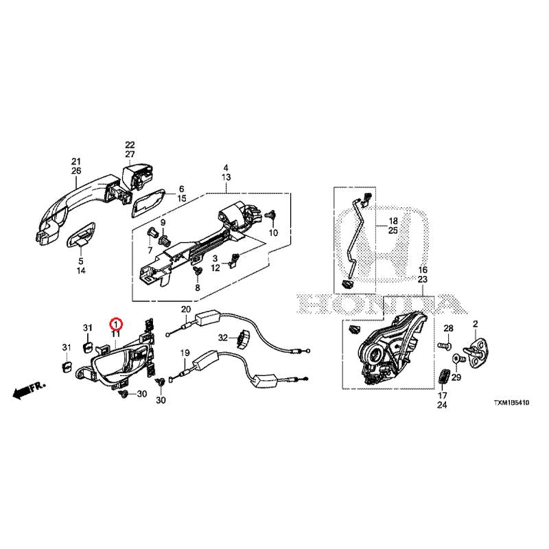 [NEW] JDM HONDA INSIGHT ZE4 2021 Rear Door Locks/Outer Handles GENUINE OEM