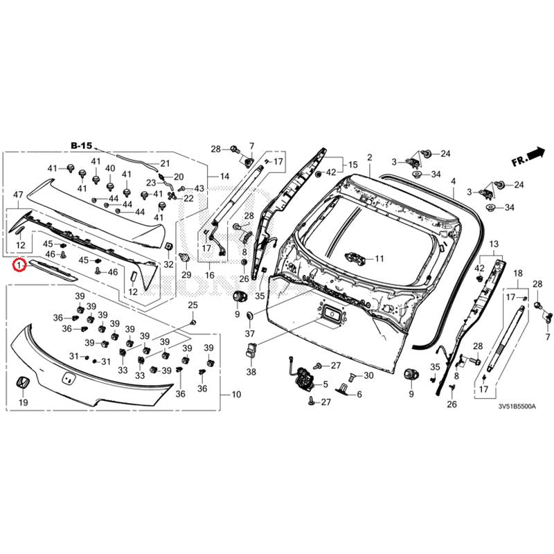 [NEW] JDM HONDA ZR-V e:HEV RZ4 2025 Tailgate GENUINE OEM