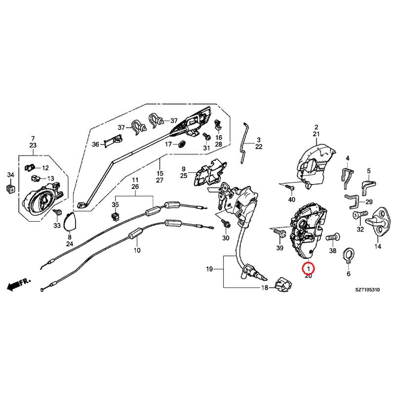 [NEW] JDM HONDA CR-Z ZF1 2012 Door Locks/Outer Handles GENUINE OEM