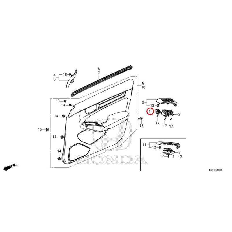 [NEW] JDM HONDA CIVIC FL5 2023 Front Door Lining GENUINE OEM