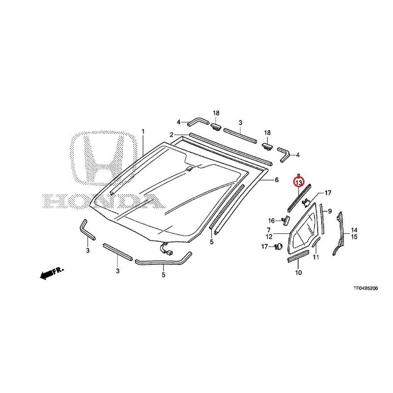 NEW] JDM HONDA FIT GE8 2012 Front Windshield GENUINE OEM