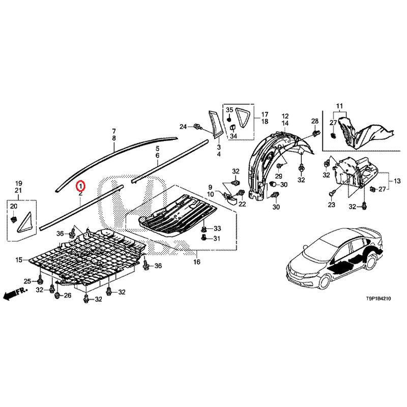 [NEW] JDM HONDA GRACE HYBRID GM4 2017 Molding/Undercover GENUINE OEM