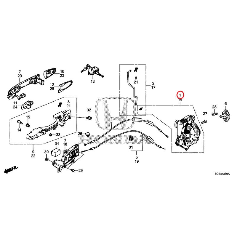 [NEW] JDM HONDA ODYSSEY e:HEV RC4 2021 Front Door Locks/Outer Handles GENUINE OEM