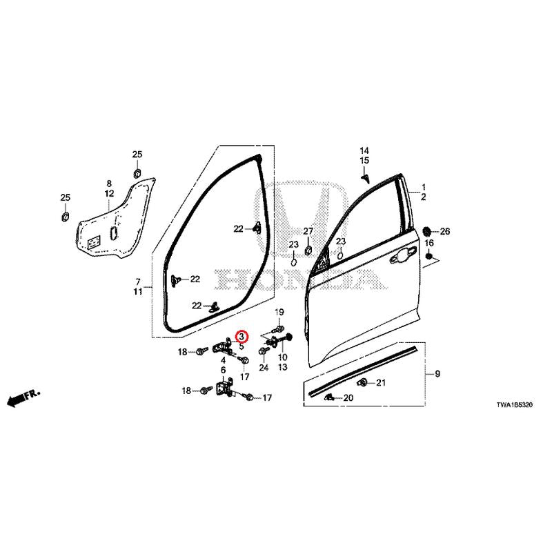 [NEW] JDM HONDA ACCORD CV3 2019 Front Door Panel GENUINE OEM