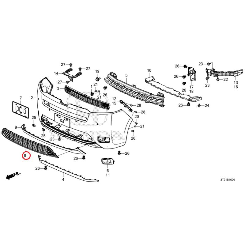 NEW] JDM HONDA STEP WGN e:HEV RP8 2022 Front Bumper (1) GENUINE