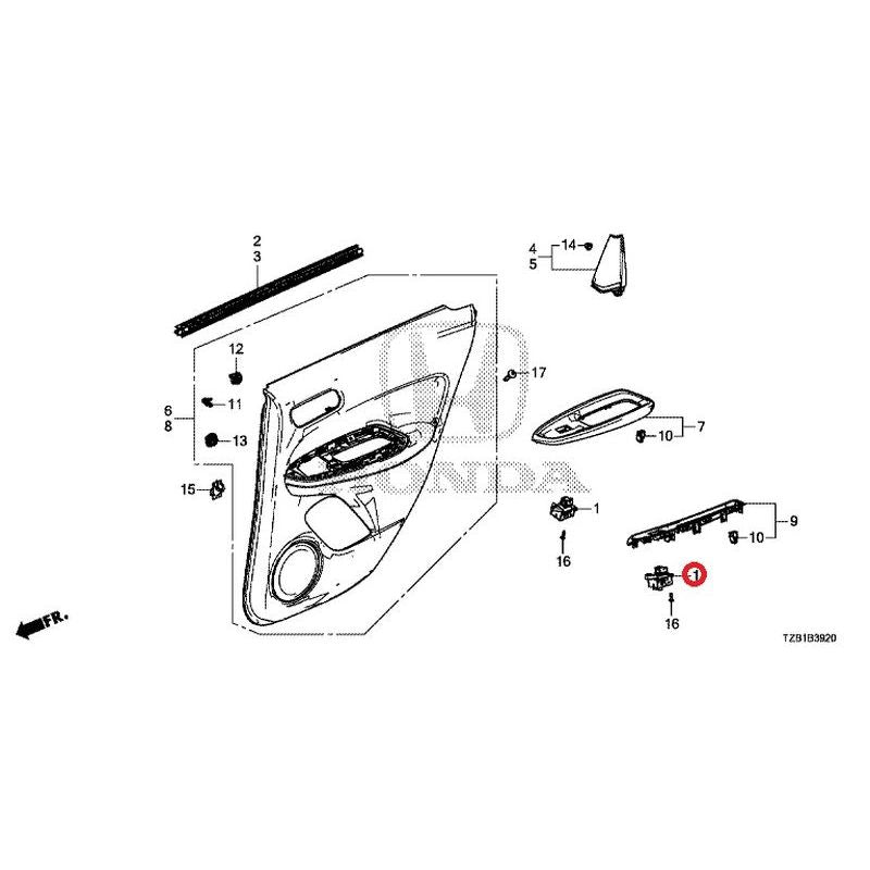 [NEW] JDM HONDA FIT e:HEV GR3 2020 Rear Door Lining GENUINE OEM