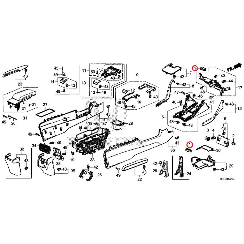 [NEW] JDM HONDA CIVIC FK8 2017 Console GENUINE OEM