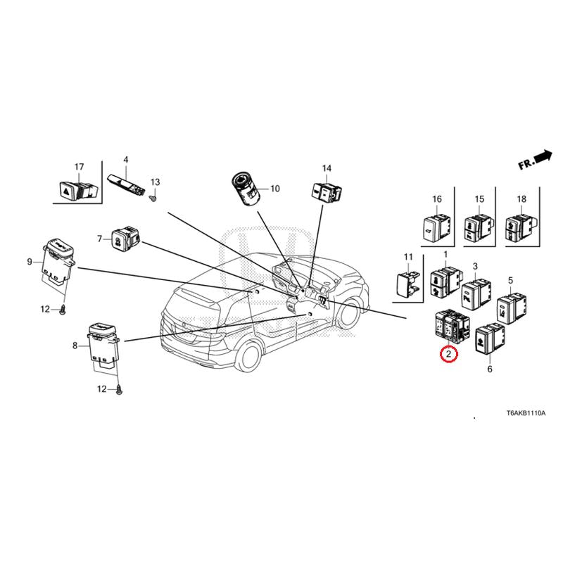 [NEW] JDM HONDA ODYSSEY RC1 2021 Switches GENUINE OEM