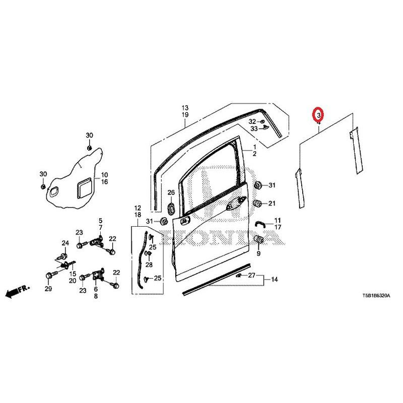 [NEW] JDM HONDA FIT GK5 2017 Front Door Panel GENUINE OEM