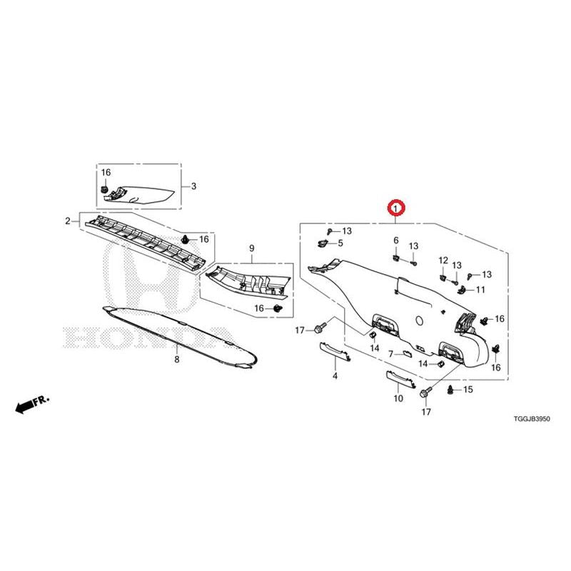 [NEW] JDM HONDA CIVIC FK8 2020 Tailgate Lining GENUINE OEM