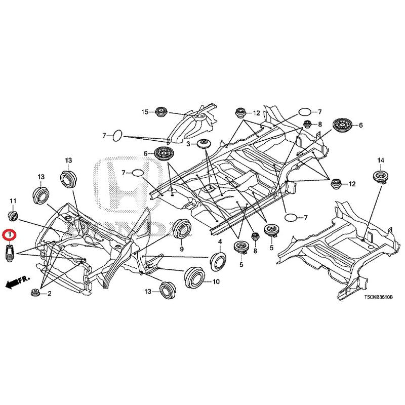 [NEW] JDM HONDA FIT HYBRID GP5 2017 Grommets (Front) GENUINE OEM