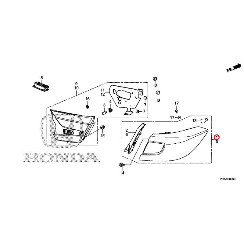 [NEW] JDM HONDA ACCORD CV3 2019 Tail Lights/License Lights GENUINE OEM