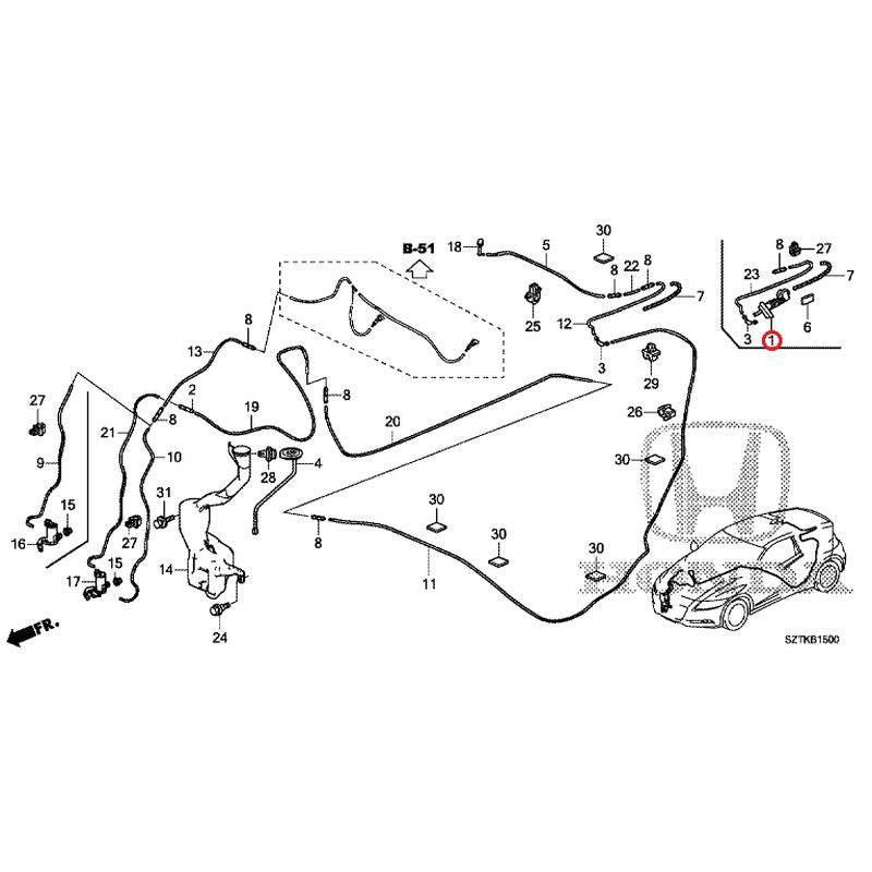 [NEW] JDM HONDA CR-Z ZF2 2016 Windshield Washer GENUINE OEM