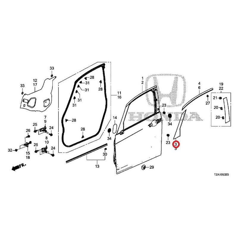 [NEW] JDM HONDA FIT GR1 2020 Front Door Panel GENUINE OEM