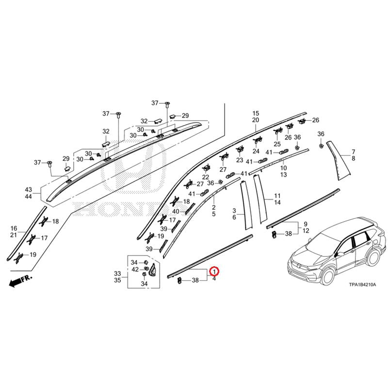 [NEW] JDM HONDA CR-V HYBRID RT5 2020 Molding GENUINE OEM