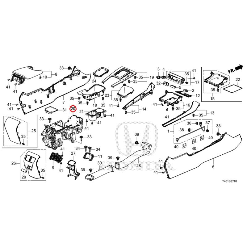 [NEW] JDM HONDA CIVIC FL1 2022 Console (MT) GENUINE OEM