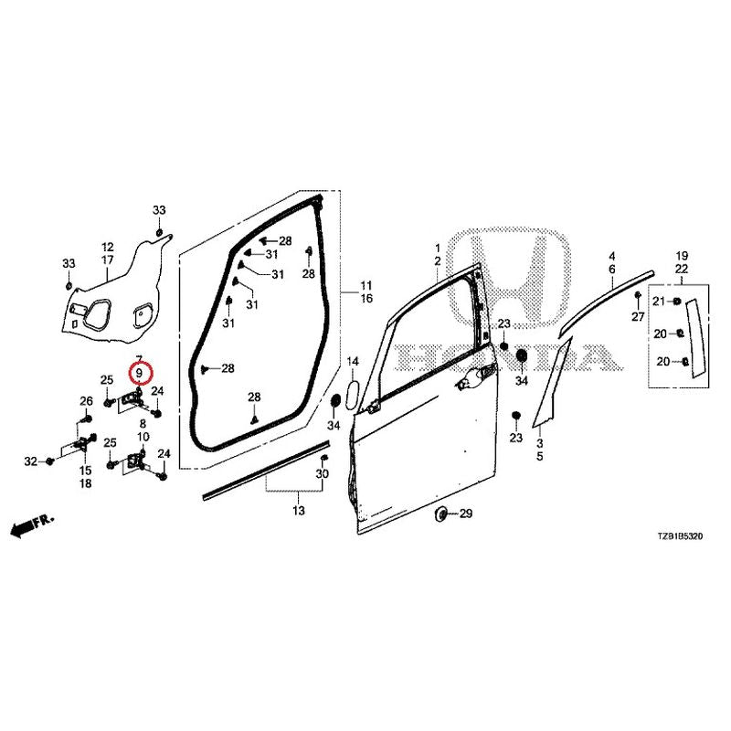 [NEW] JDM HONDA FIT e:HEV GR3 2023 Front Door Panel GENUINE OEM