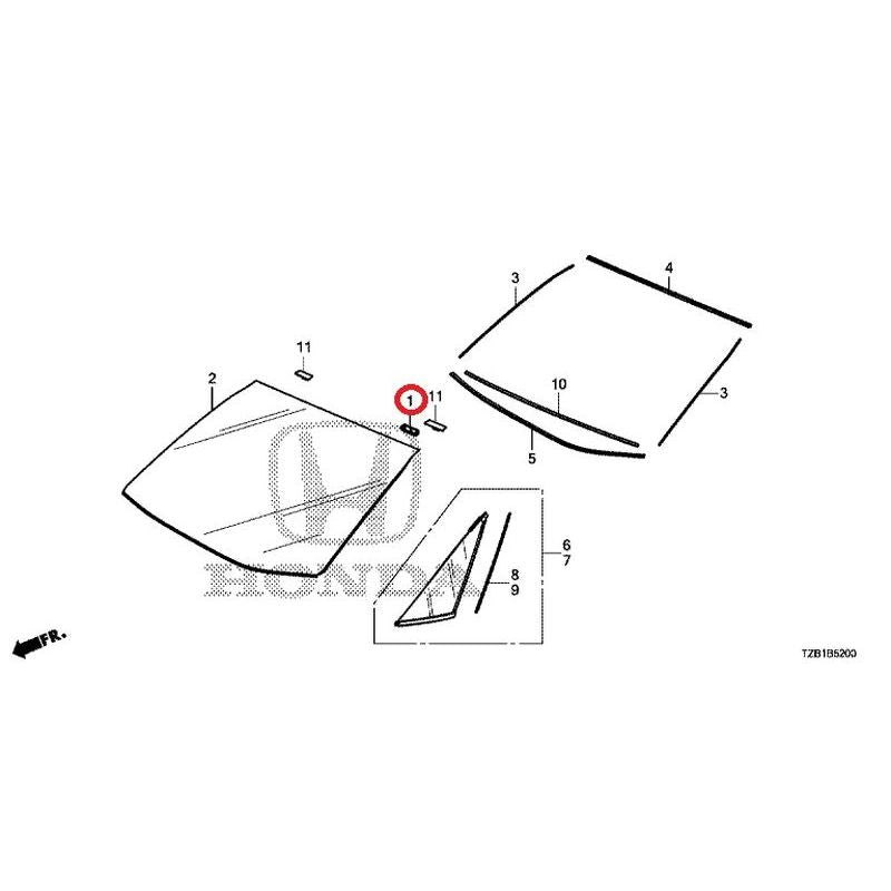 [NEW] JDM HONDA FIT e:HEV GR3 2020 Front Windshield GENUINE OEM