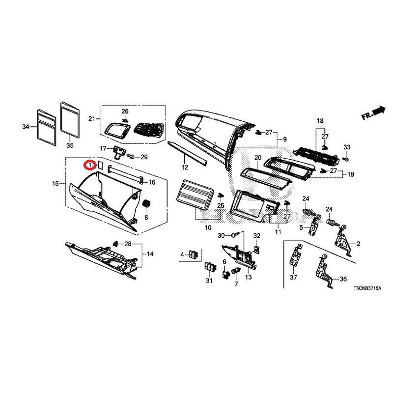 [NEW] JDM HONDA FIT HYBRID GP5 2017 Instrument panel garnish (passenger side) GENUINE OEM