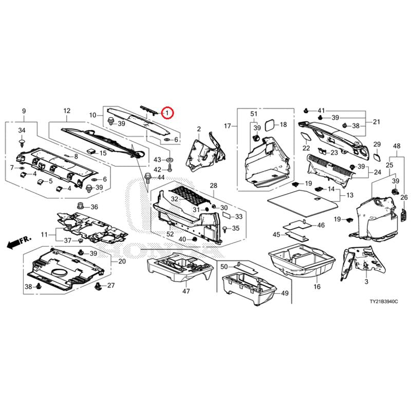 [NEW] JDM HONDA LEGEND HYBRID KC2 2018 Rear Tray/Trunk Lining GENUINE OEM