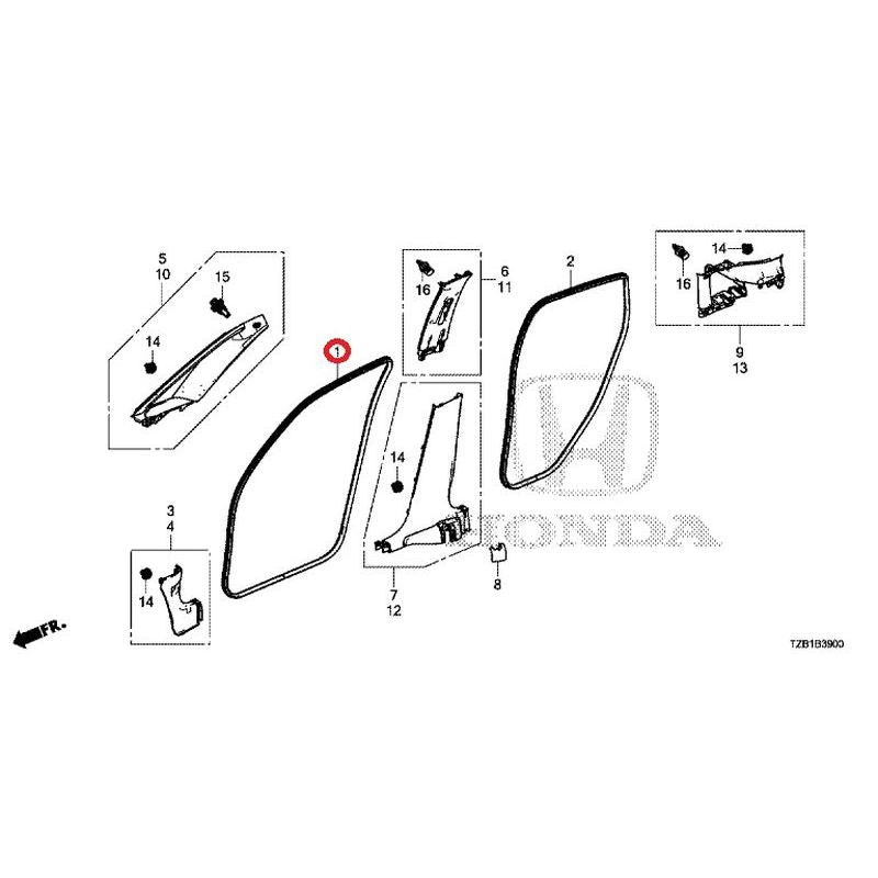 [NEW] JDM HONDA FIT e:HEV GR3 2020 Pillar Garnish GENUINE OEM