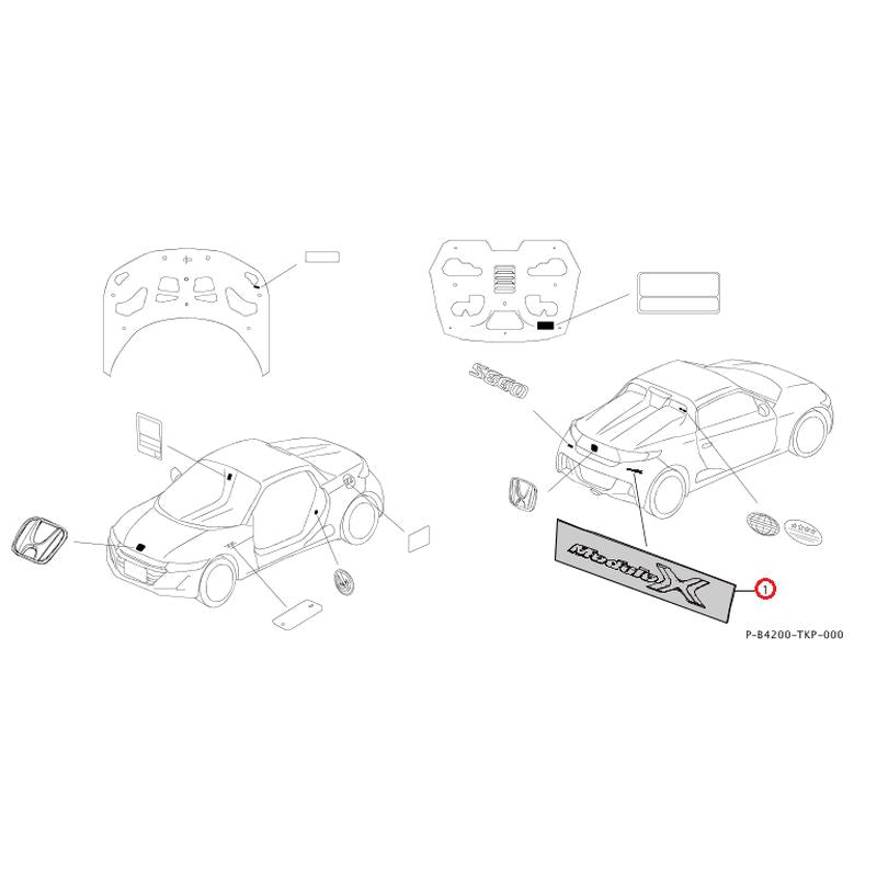 [NEW] JDM HONDA S660 JW5 2020 Modulo X Emblem/Caution Label GENUINE OEM
