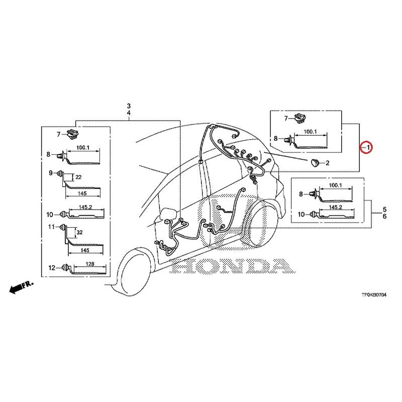 [NEW] JDM HONDA FIT GE8 2012 Wire Harnesses (5) GENUINE OEM