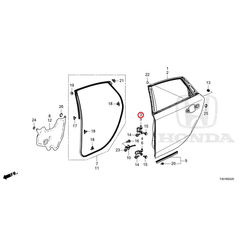 [NEW] JDM HONDA CIVIC FL1 2022 Rear Door Panel GENUINE OEM