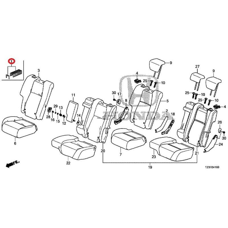 [NEW] JDM HONDA FIT e:HEV GR3 2020 Rear Seat GENUINE OEM