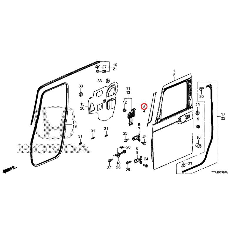 [NEW] JDM HONDA N-BOX JF3 2021 Front Door Panel GENUINE OEM