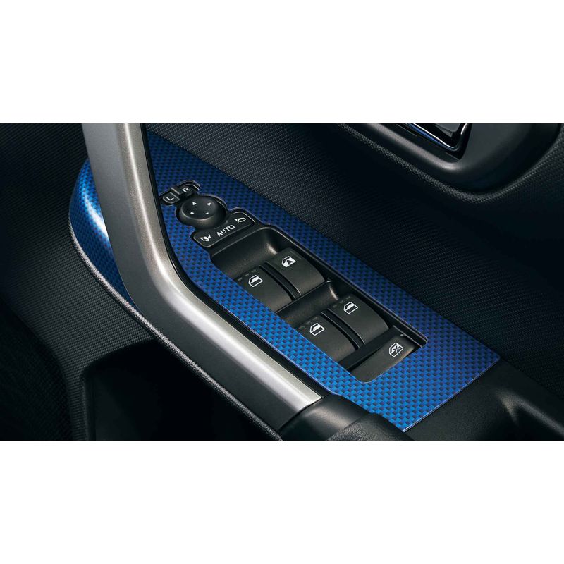 [NEW] JDM Subaru REX A20#F Power Window Switch Panel Blue carbon look OEM