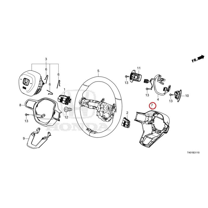 NEW] JDM HONDA CIVIC FL5 2023 Steering Wheel (SRS) GENUINE