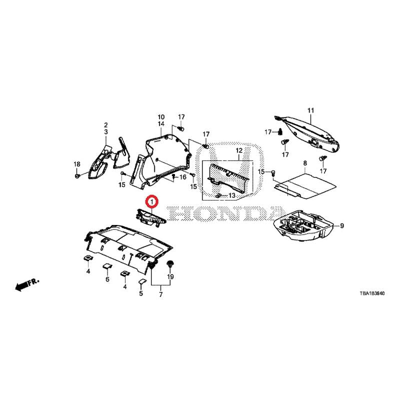 [NEW] JDM HONDA CIVIC FC1 2020 Rear Tray/Trunk Lining GENUINE OEM