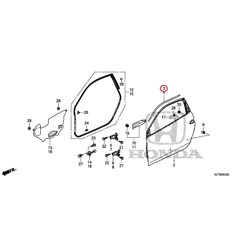 [NEW] JDM HONDA CR-Z ZF2 2014 Door Panels GENUINE OEM