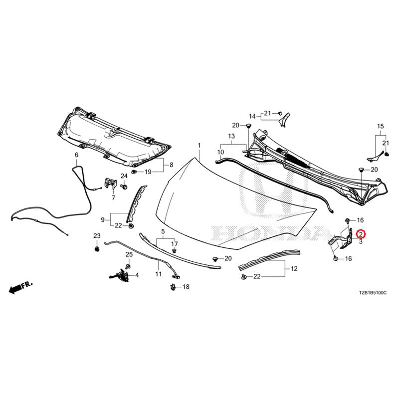 [NEW] JDM HONDA FIT e:HEV GR3 2021 Hood GENUINE OEM