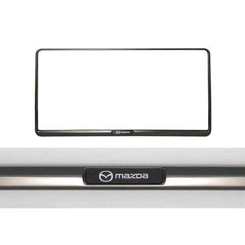 [NEW] JDM Mazda CX-60 KH License Plate Holder Dark Chrome Genuine OEM