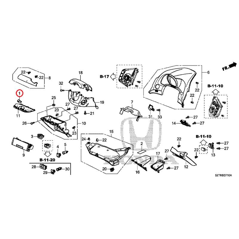 [NEW] JDM HONDA CR-Z ZF2 2014 Instrument panel garnish (driver side) GENUINE OEM