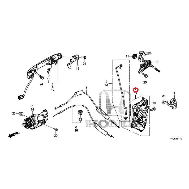 [NEW] JDM HONDA FIT HYBRID GP5 2017 Front Door Locks/Outer Handles GENUINE OEM