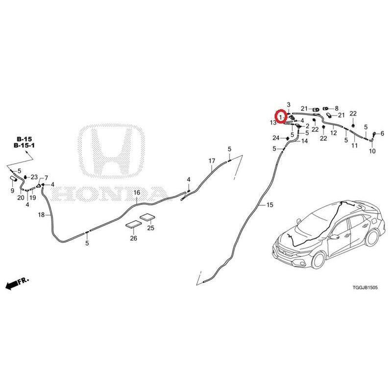 [NEW] JDM HONDA CIVIC FK8 2020 Windshield Washer (Rear) GENUINE OEM
