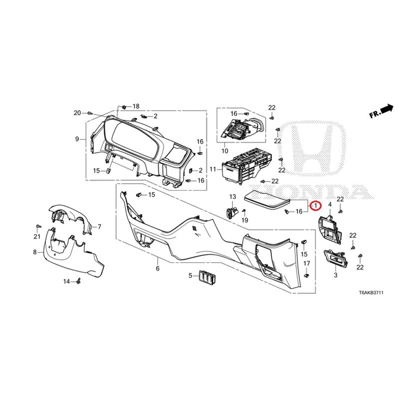 [NEW] JDM HONDA ODYSSEY RC1 2021 Instrument Panel Garnish (Driver Side) (140/540) GENUINE OEM