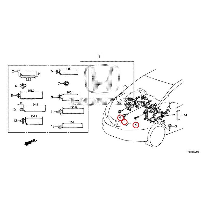 ホンダ - FIT Wiper & Washer Components for 2013 Honda Fit | OEM Parts Online