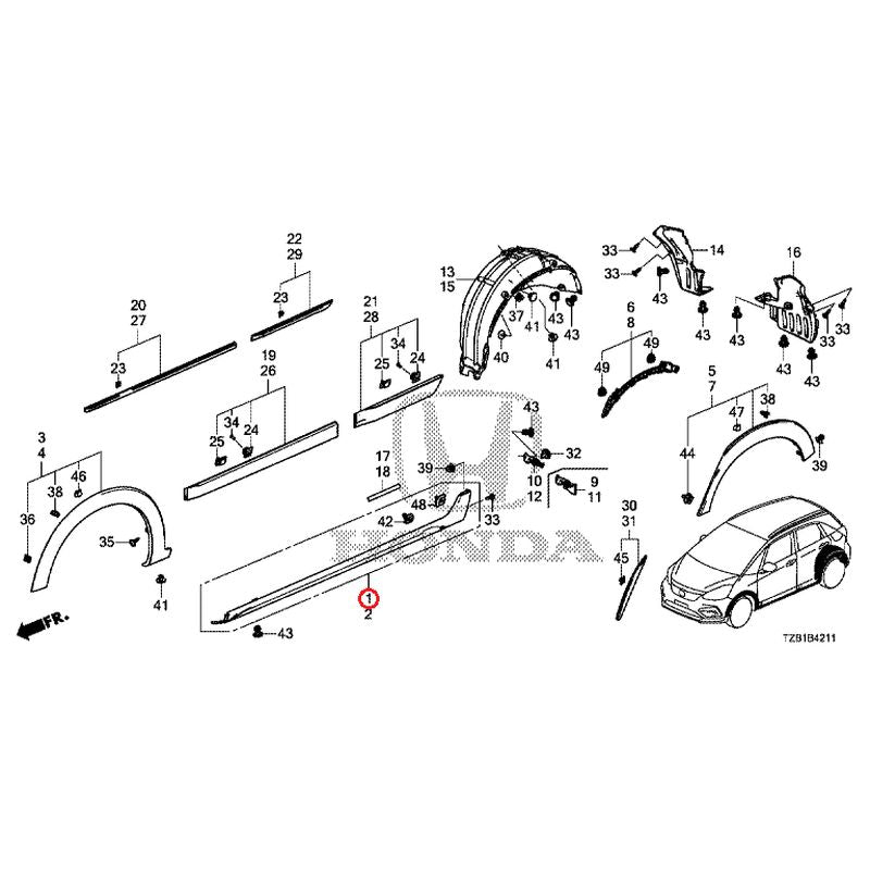 [NEW] JDM HONDA FIT e:HEV GR6 2021 Side Sill Garnish/Protector GENUINE OEM
